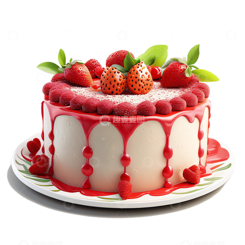 3D立体蛋糕插画6