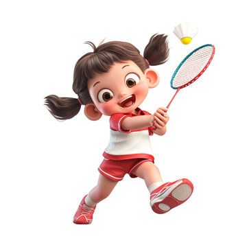 练习打网球的运动体育锻炼女孩2