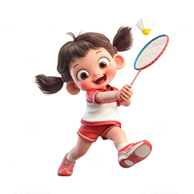 高清大图下载【趣麦麦图】-练习打网球的运动体育锻炼女孩2