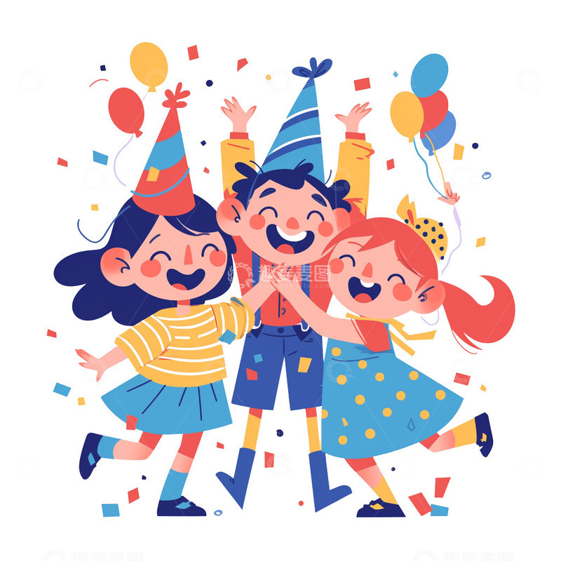 高清大图下载【趣麦麦图】节日庆祝男女插画2