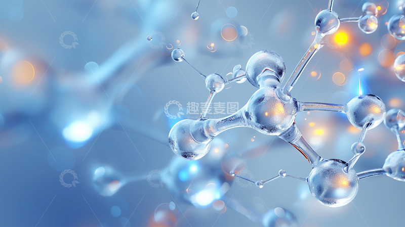 高清大图下载【趣麦麦图】医学分子背景图素材