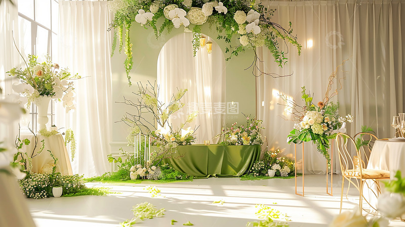 高清大图下载【趣麦麦图】婚礼清新背景素材