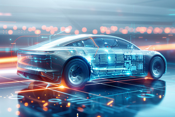 科技感未来电车