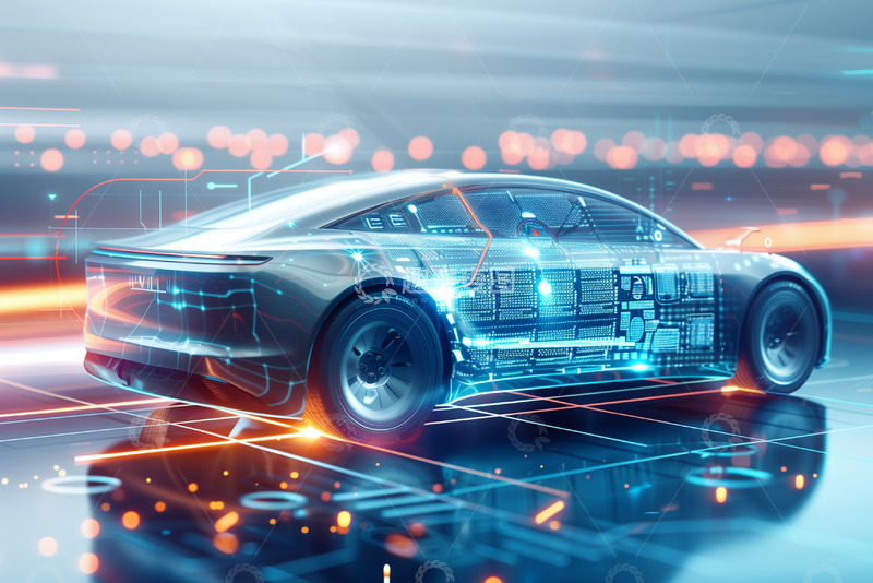 高清大图下载【趣麦麦图】科技感未来电车