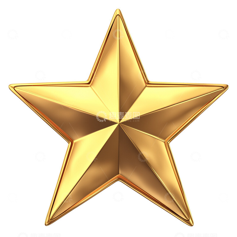 高清大图下载【趣麦麦图】金属星星3D模型