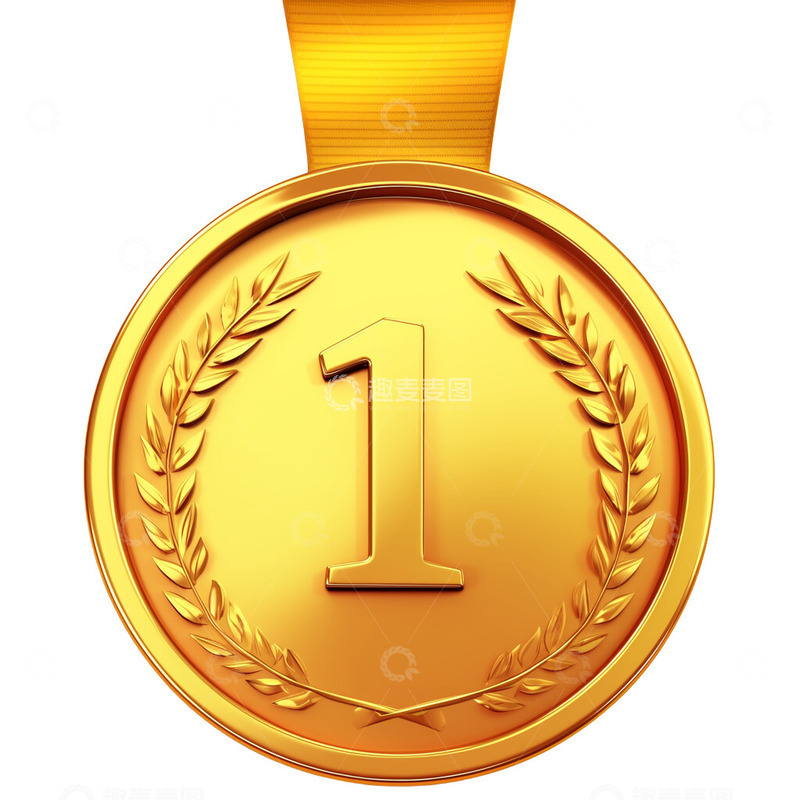 高清大图下载【趣麦麦图】3D黄金一号奖章奖牌模型