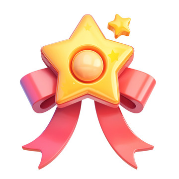 3D星形奖牌模型