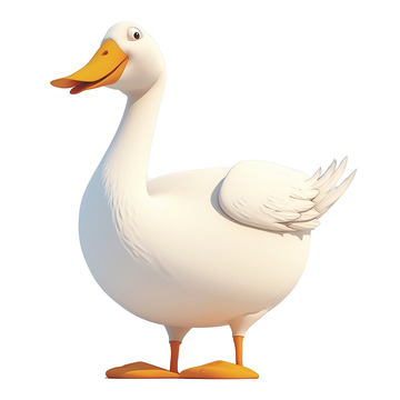 大白鹅3D动物家禽