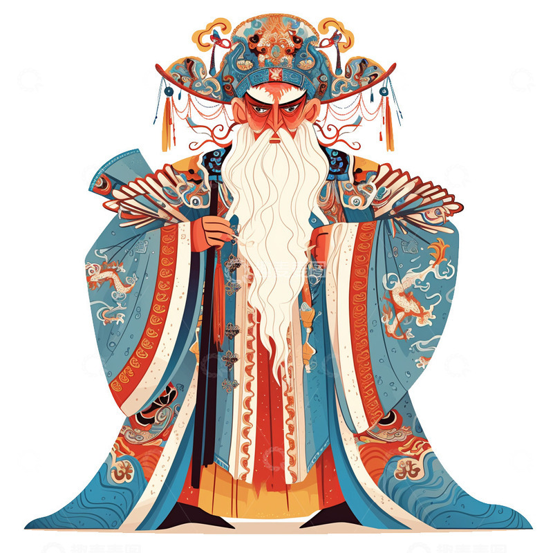 高清大图下载【趣麦麦图】中国戏剧人物剪纸