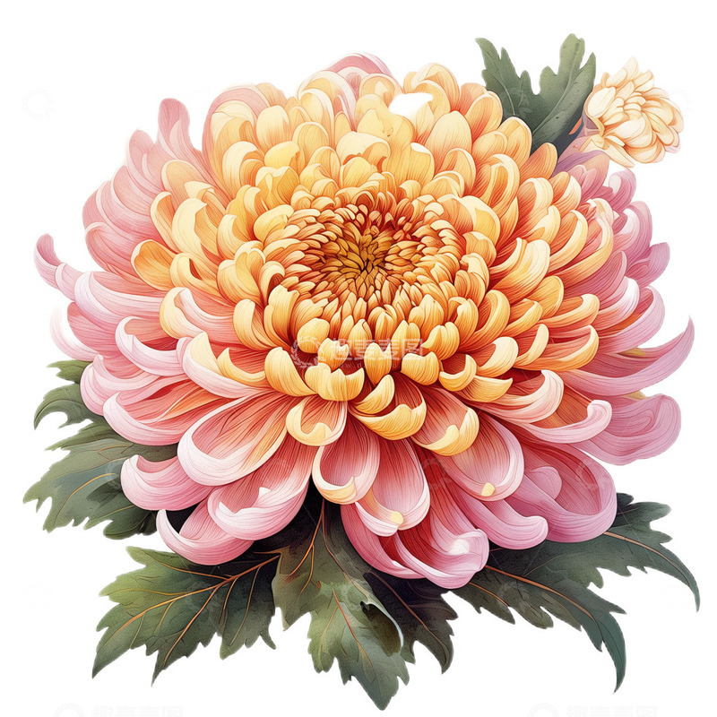 高清大图下载【趣麦麦图】菊花中国风工笔