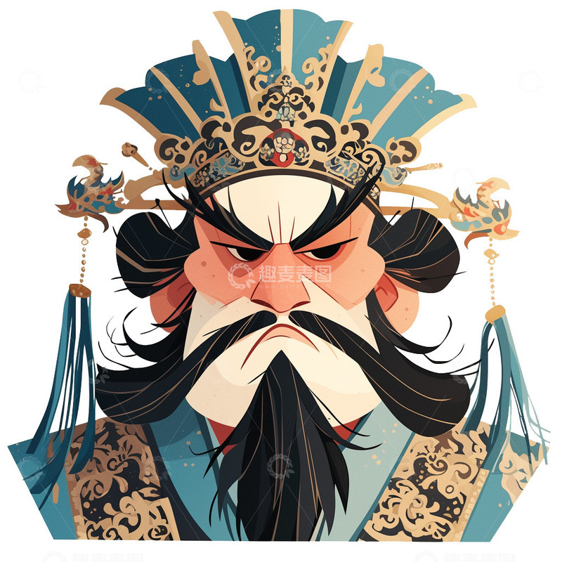 高清大图下载【趣麦麦图】传统戏剧脸谱形象