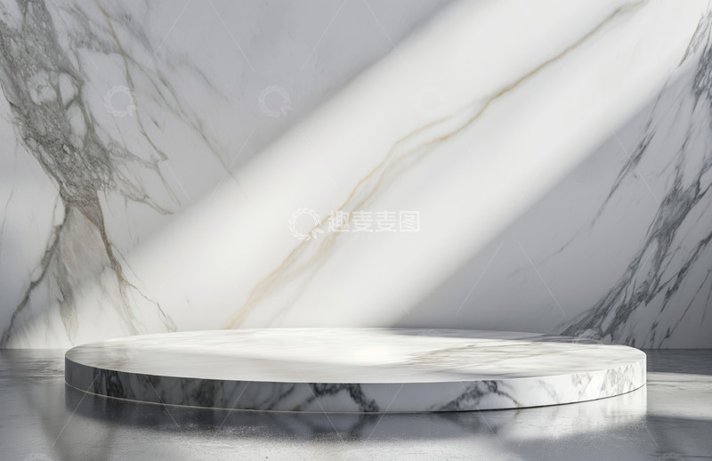 小清新电商大理石展示台背景