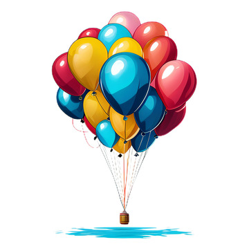 气球美式漫画手绘3