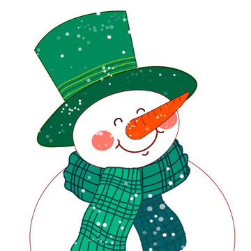 冬天卡通雪人边框装饰