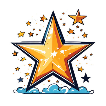 星星美式漫画手绘2