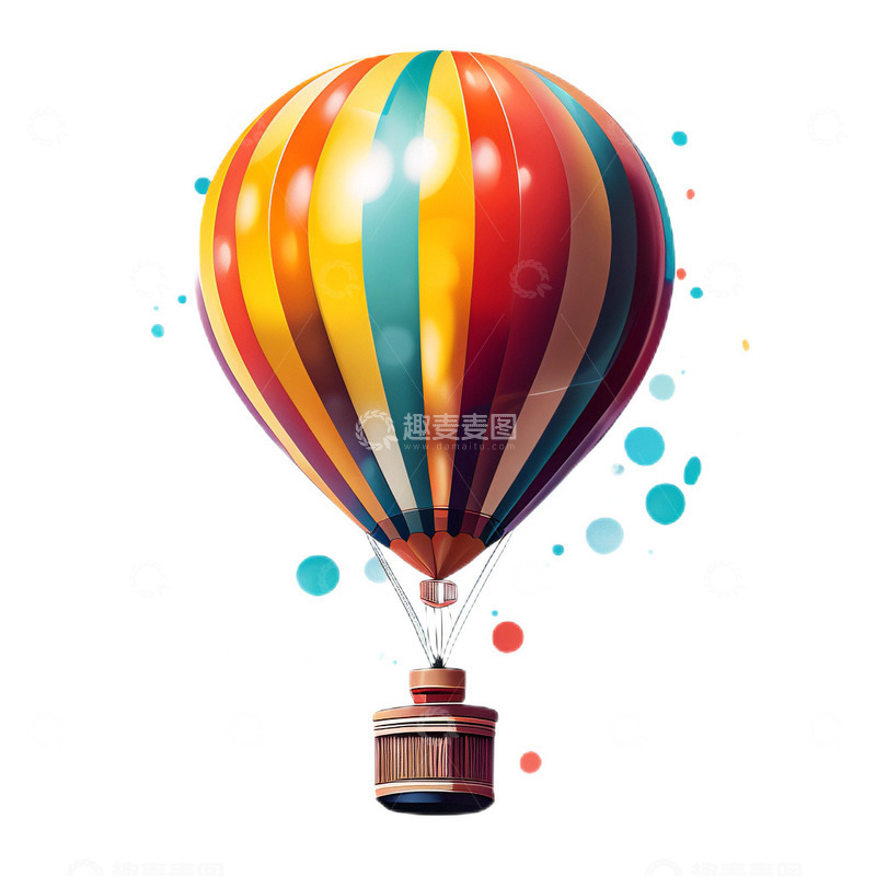 高清大图下载【趣麦麦图】气球美式漫画手绘1