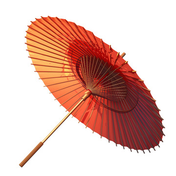 中式红色雨伞油纸伞2