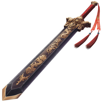 中式宝剑剑武器