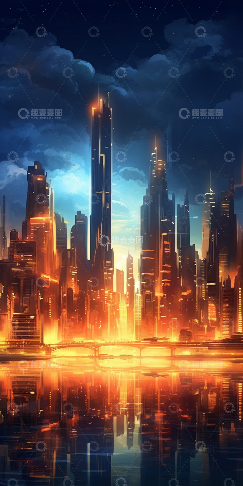 高清大图下载【趣麦麦图】城市科技科幻未来