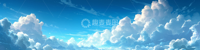 高清大图下载【趣麦麦图】蓝天白云天空海报背景