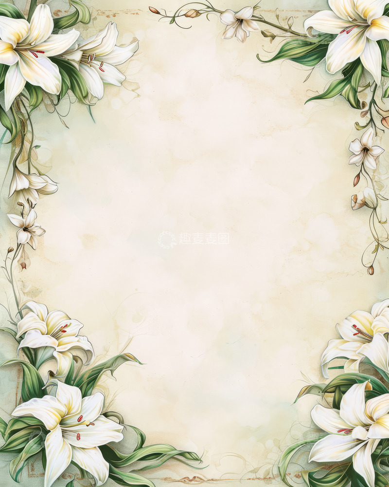 高清大图下载【趣麦麦图】清新淡雅贺卡婚礼请柬海报背景