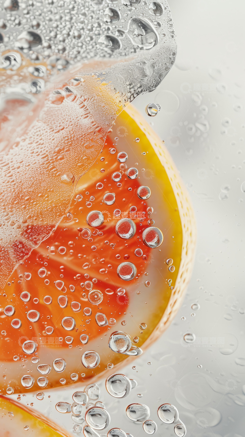 高清大图下载【趣麦麦图】美味橙子简约H5背景