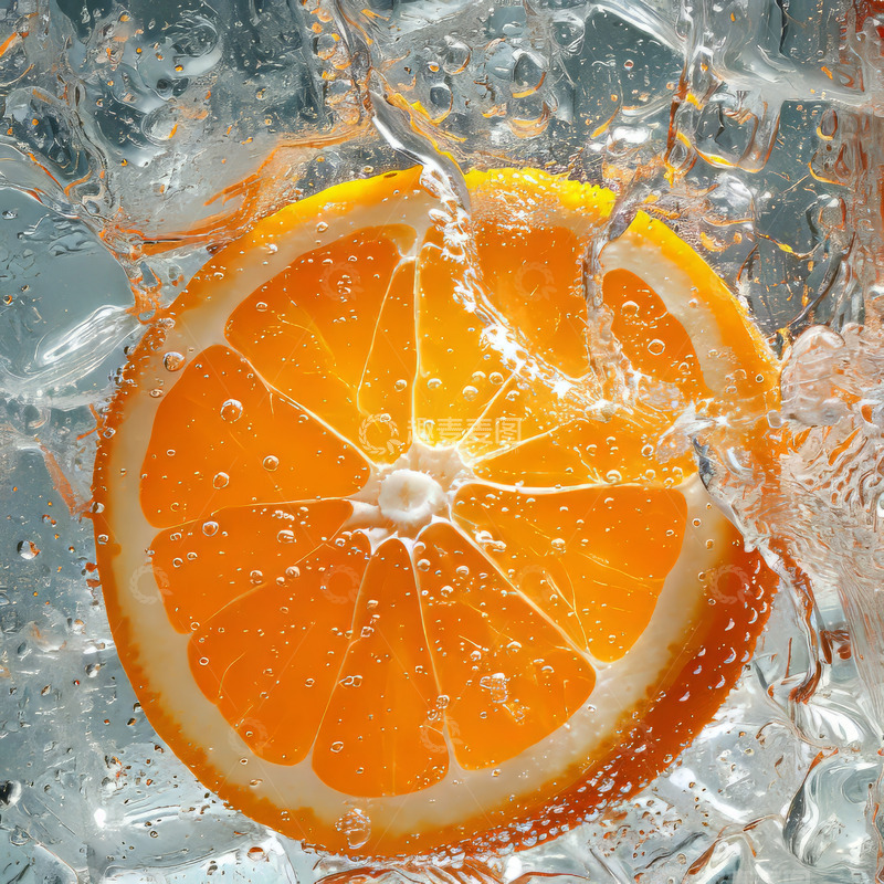 夏季橙汁饮料促销海报背景