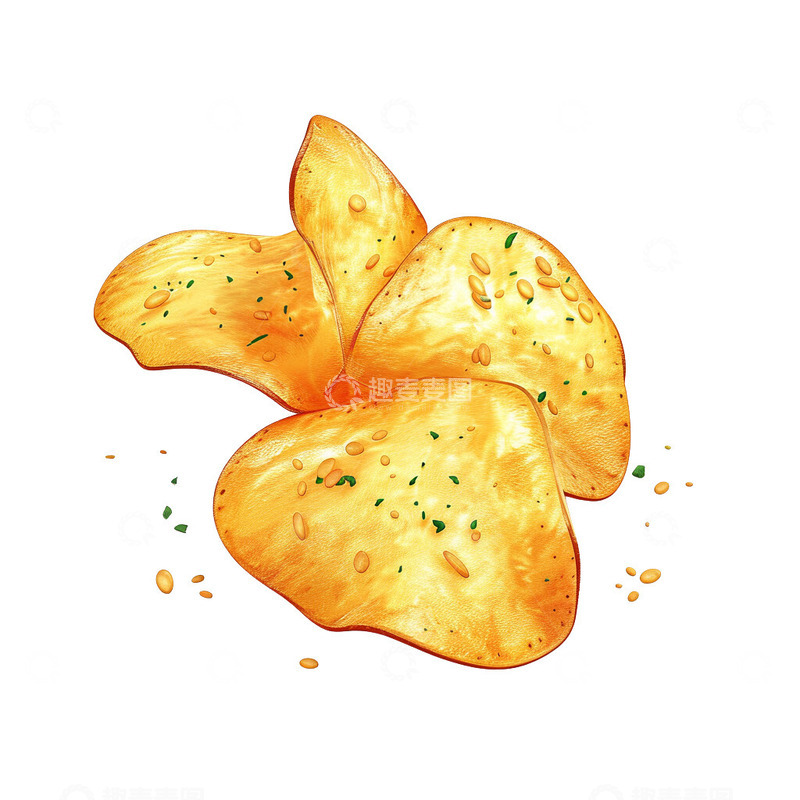 高清大图下载【趣麦麦图】麻辣薯片插画