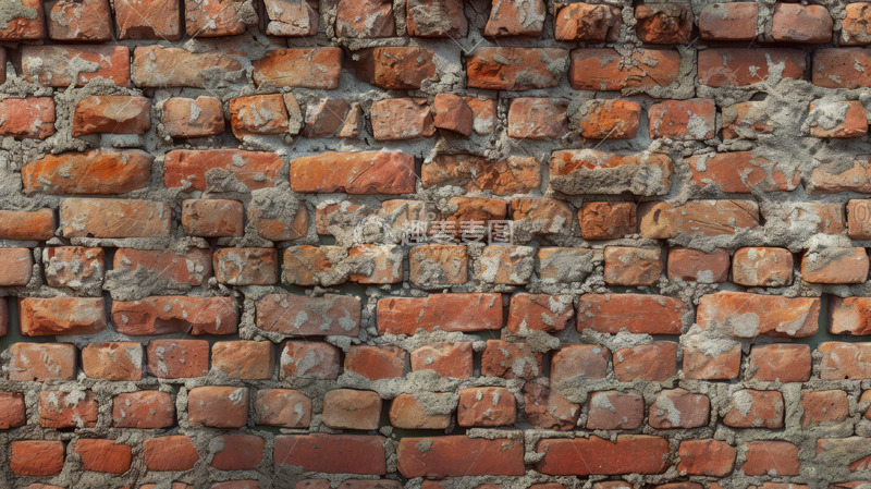 高清大图下载【趣麦麦图】复古红砖背景墙