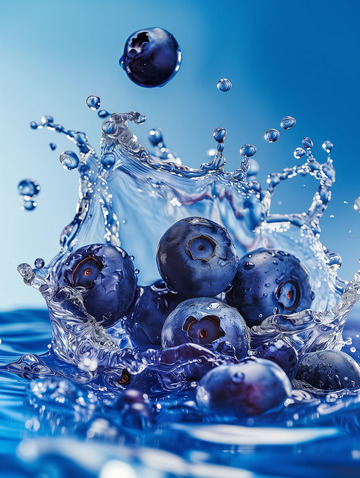 新鲜蓝莓水果海报
