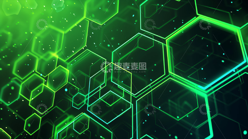 高清大图下载【趣麦麦图】未来科技绿色banner