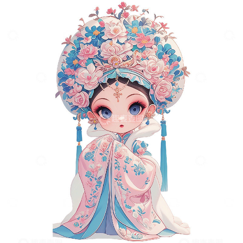 可爱卡通形象戏曲人物