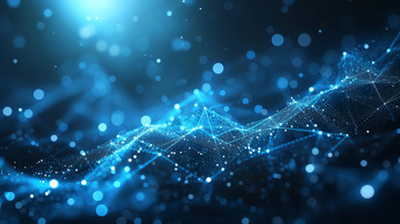 科技背景炫彩光效数据线网