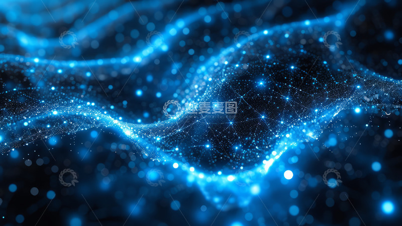 高清大图下载【趣麦麦图】科技商务粒子互联网背景图