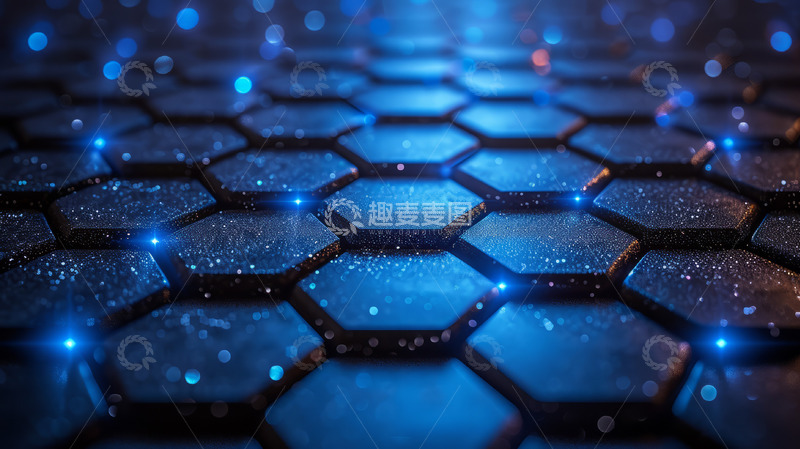 高清大图下载【趣麦麦图】科技感几何科技背景