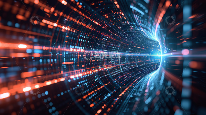 高清大图下载【趣麦麦图】电路粒子科技光效背景