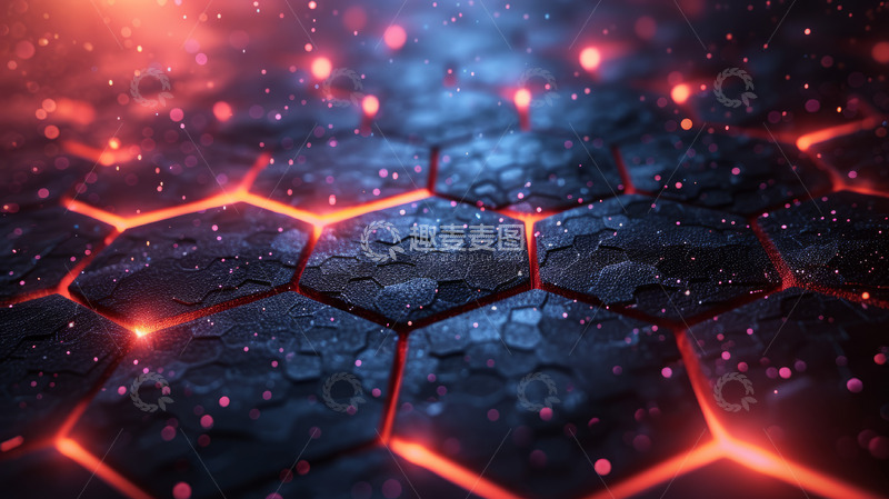 高清大图下载【趣麦麦图】科幻互联网几何发散波点装饰底纹背景