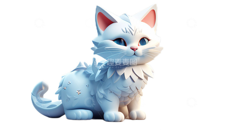 3D立体免扣素材可爱猫咪