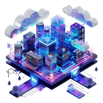 赛博朋克风科技元素