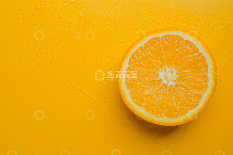 清新风橙子全屏海报