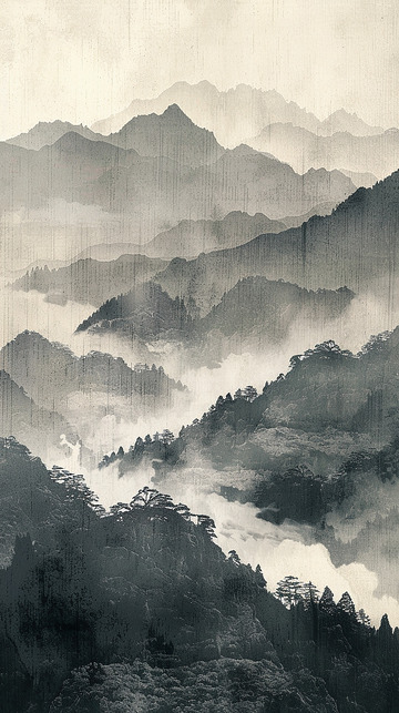 远山纹理国风水墨背景