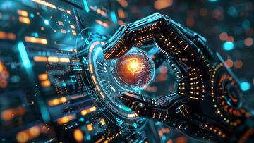 手部科技感海报背景