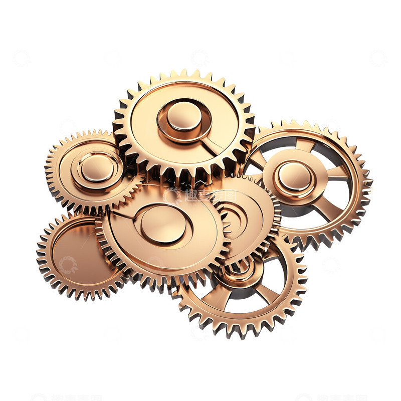 高清大图下载【趣麦麦图】一堆卡通机械齿轮机器零件金属