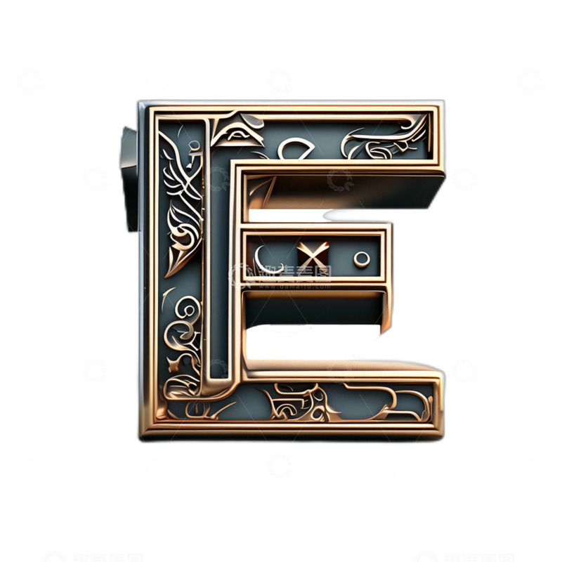 高清大图下载【趣麦麦图】金属雕刻光滑文字立体3D