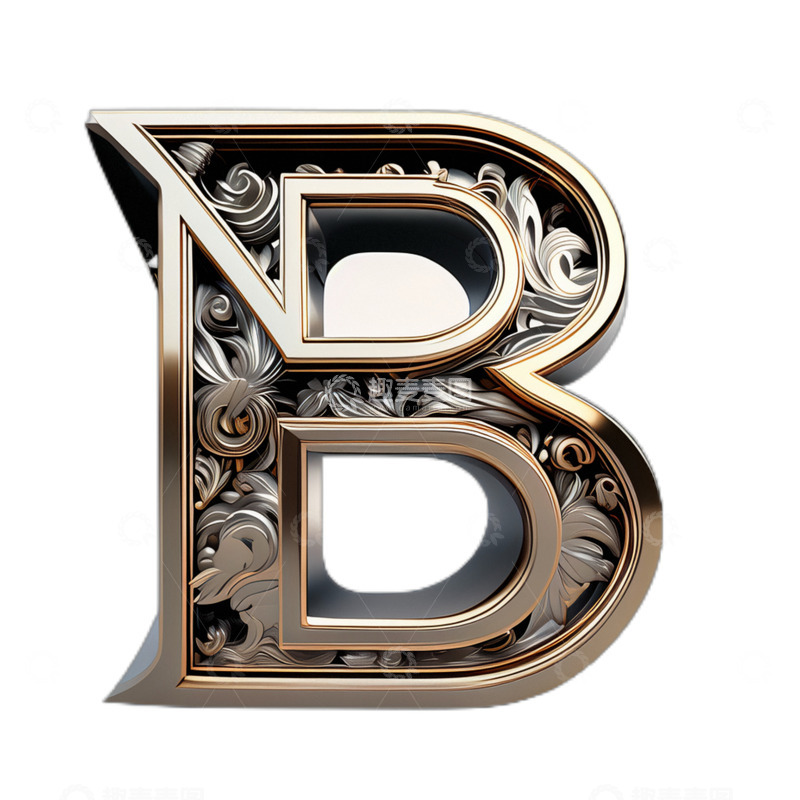 高清大图下载【趣麦麦图】立体金属雕刻光滑文字3D