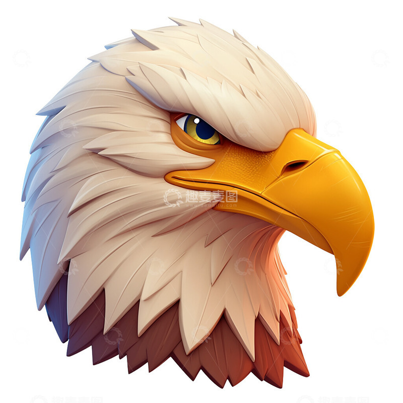 高清大图下载【趣麦麦图】老鹰头像老鹰卡通