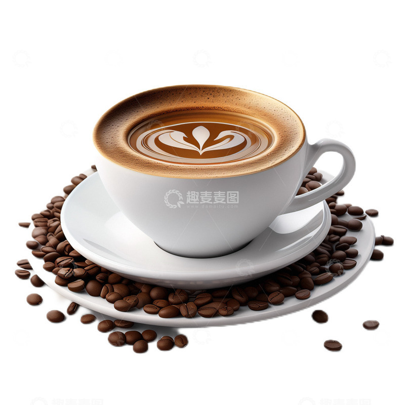 立体咖啡饮品卡通西餐3D