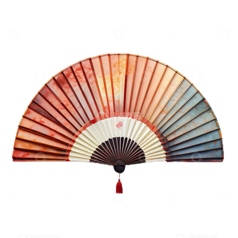 高清大图下载【趣麦麦图】水墨水彩工笔中国风扇子手绘