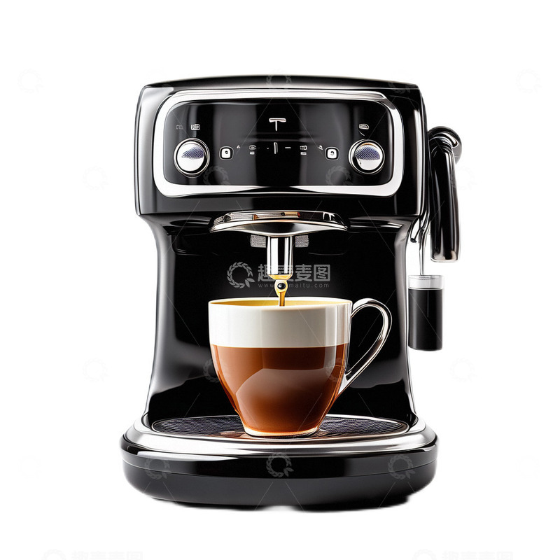 高清大图下载【趣麦麦图】3D立体咖啡机西餐机械咖啡店