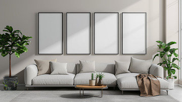 简洁室内沙发海报背景素材